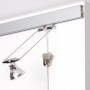 Cimaises Multirail Eclairage -  Rail de 200cm (fixation incl.)