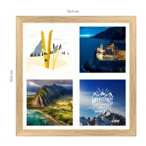 Several photos printed and framed