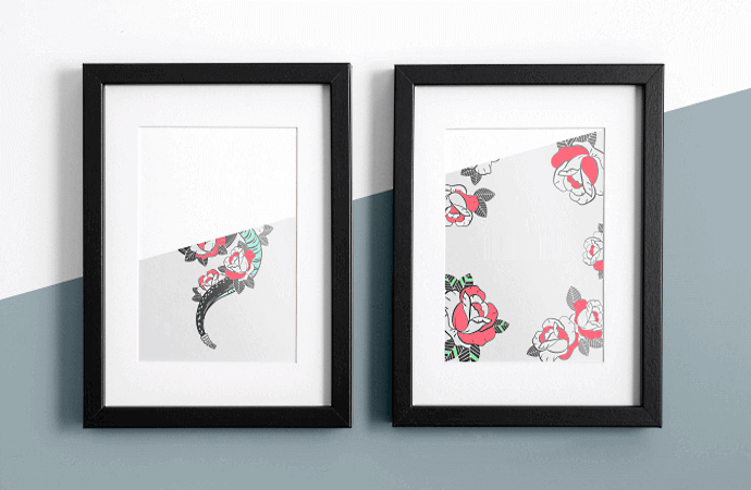 Cadre avec passepartout